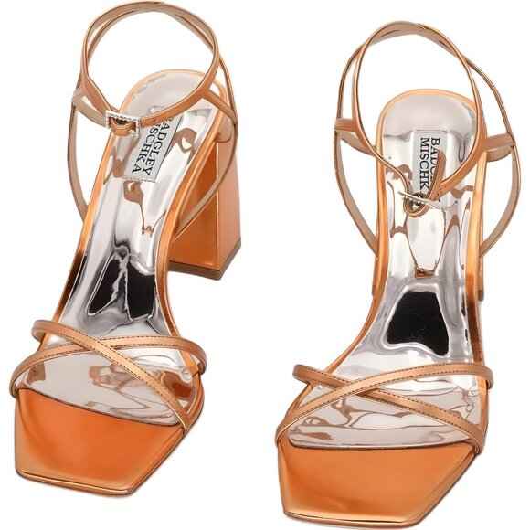 Badgley Mischka Ivanka Heeled Sandal Rust Orange Women's US 9.5 - Picture 5 of 6